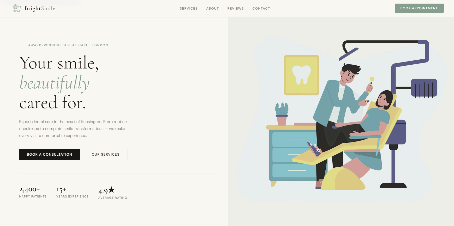 Clinic Website demo screenshot